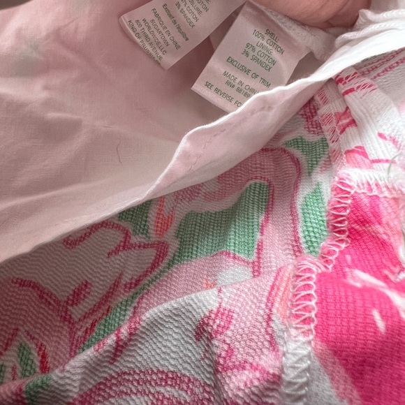 Lilly Pulitzer Marigold Skort Prep Green Pink Colony Size 4 EUC Flamingo - Picture 6 of 8